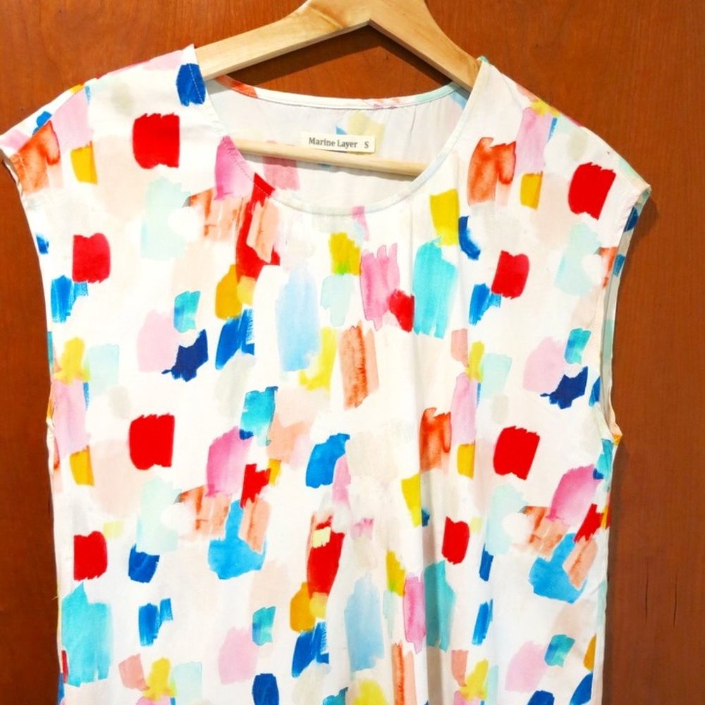 Marine Layer Painterly Sleeveless blouse